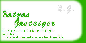matyas gasteiger business card
